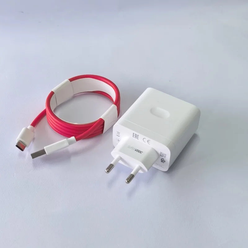 Oneplus Charger Original 100W 80W USB Adapter SUPERVOOC Type C 10A Cable For Oppo Realme Fast Chargers One Plus 15 13 12  11 Pro