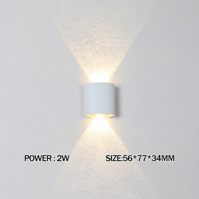 LED Wall Light IP65 Outdoor Waterproof Garden Fence Aluminum Indoor Fashion Wall Lamp For Bedroom Bedside Living Room Stairs