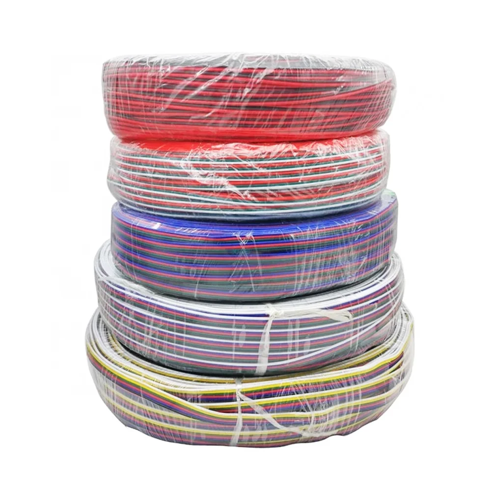 22 AWG 2Pin 3Pin 4Pin 5Pin 6Pin Electronic Cable Extension Wire for 5050 3528 COB RGBW RGB CCT RGBWW RGBCCT LED Strip Lights Car