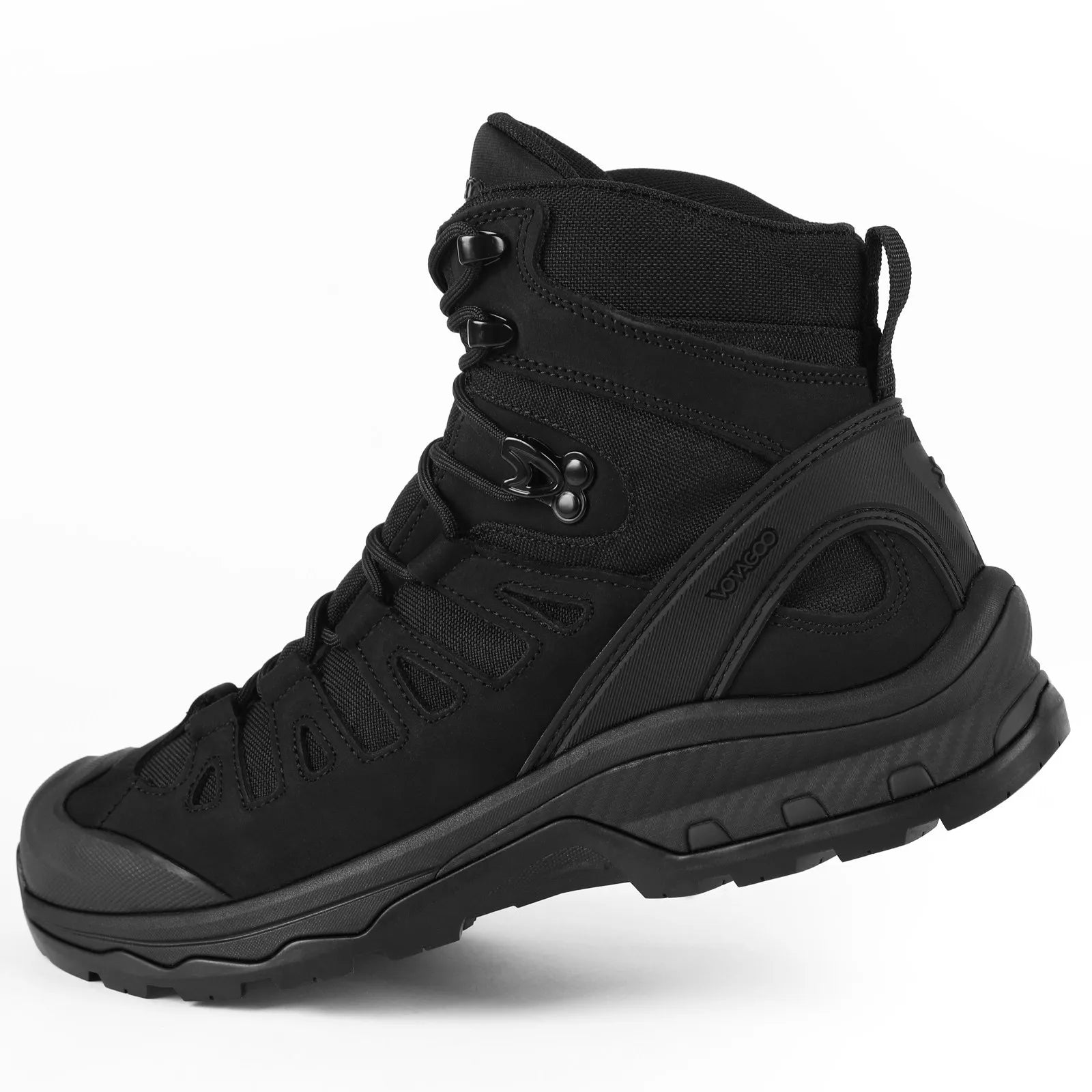 Men's Motorcycle Boots Waterproof  All Terrain Anti-slip Hiking Trekking Desert Combat 1000d Oxford Cloth Genuine Leather Boot