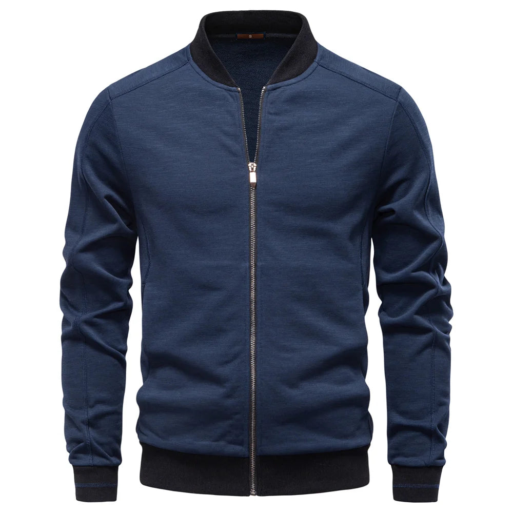 AIOPESON Baseball  Jacket Men Cotton Solid Color Thicken Warm Autumn Winter Casual Sportswear High Quality Zipper Jacket Male