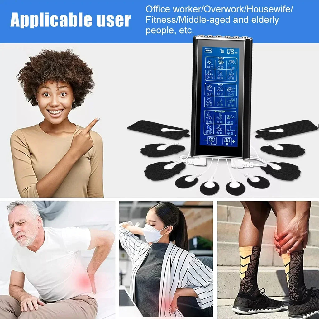 Professional Electric Body Massager 36 Modes Tens Unit EMS Muscle Electrostimulator Neck Back Foot Hand Leg Relax Pain Relief