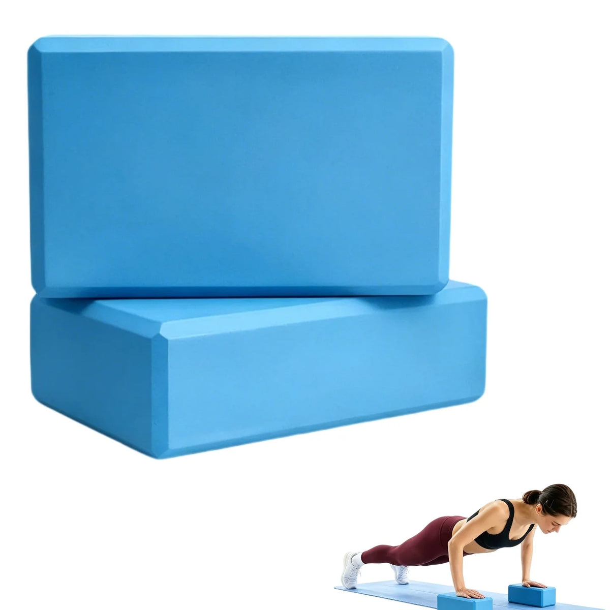 2/3/4PCS Yoga Blocks Made from High-Density Foam Lightweight Supportive And Odor-Free - Essential Yoga Belt Yoga Gear for Women