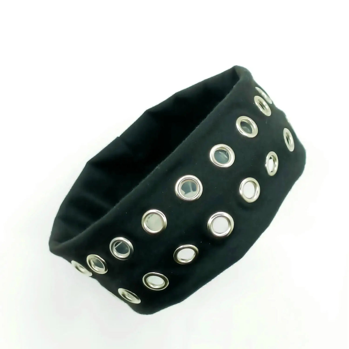 Y2K Girl Hollowed Out Wide Elastic Headband With Eyelets Punk Headwrap Rock Grunge Stretchy Headbands for Women Hair Accessories