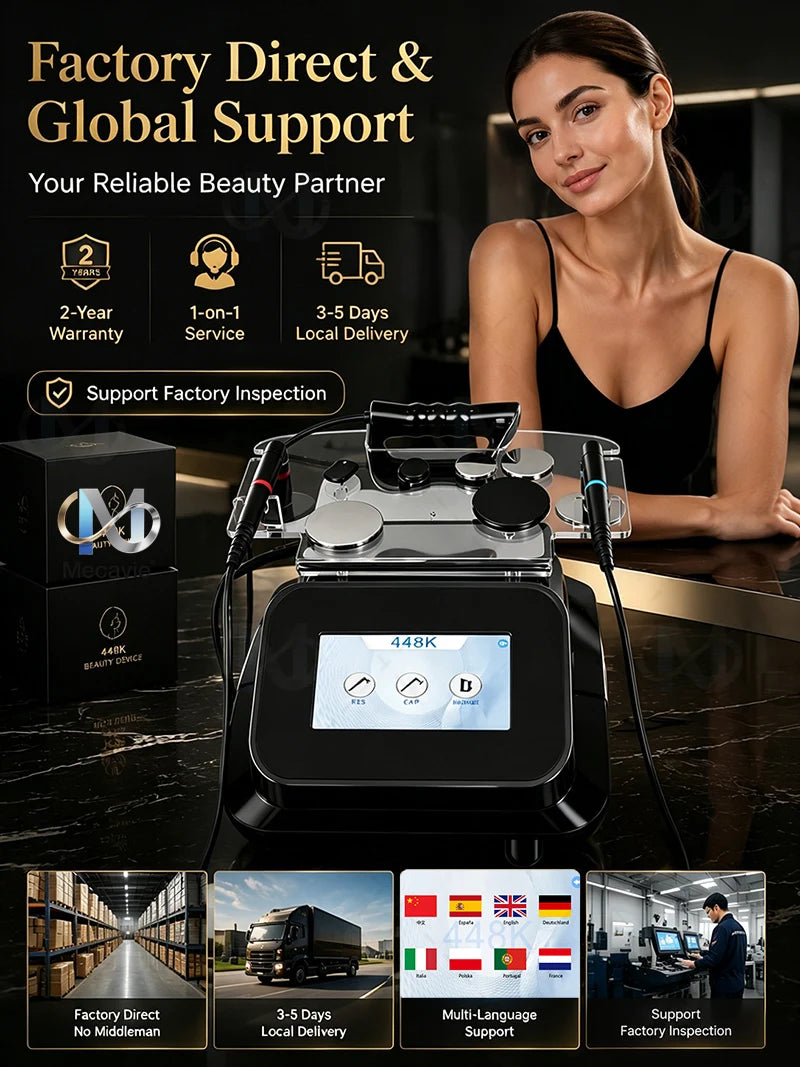 2026New 448KHZ INDIBA Tecar Therapy Machine Physiotherapy Pain Relief Body Slimming Skin Rejuvenation Salon SPA Beauty Equipment