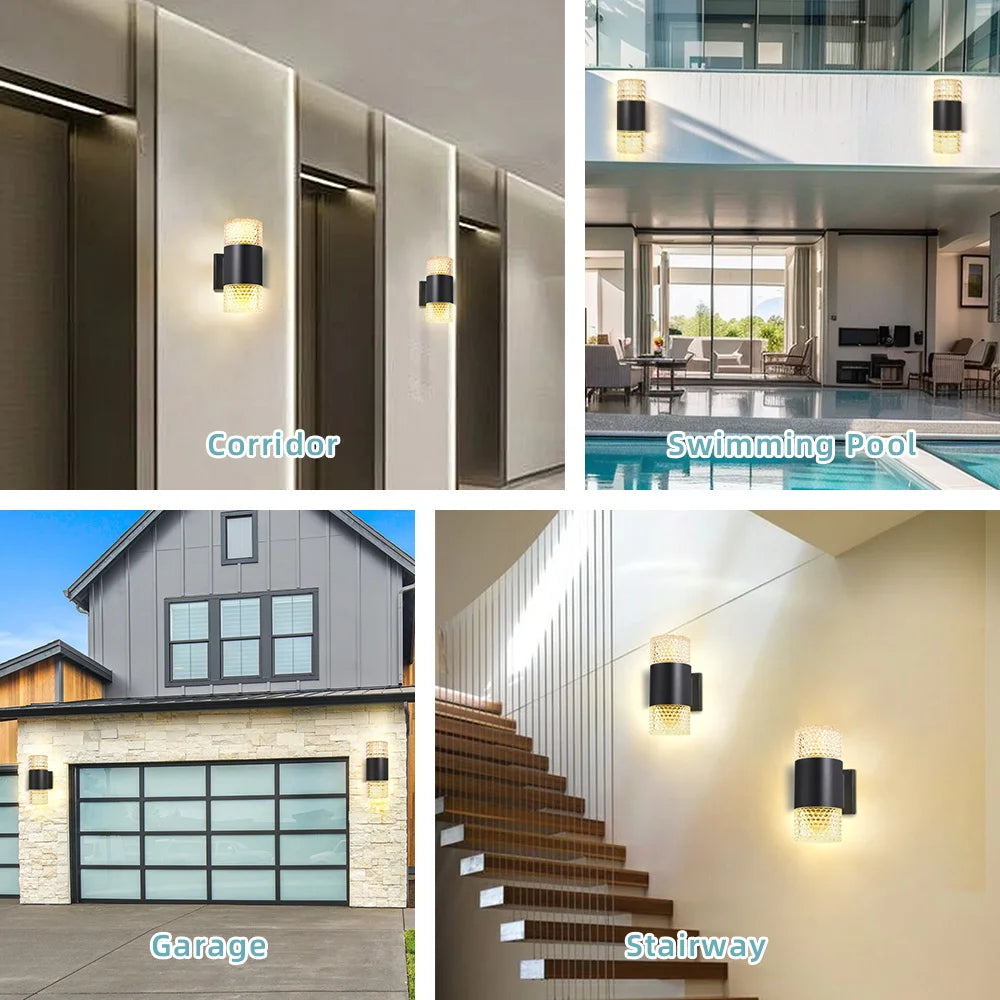 Street Wall Light Outdoor Waterproof LED E27 Bulb External Facade Decor Stairs Lights Entrance Fixture Home Decorative Lamp Wall