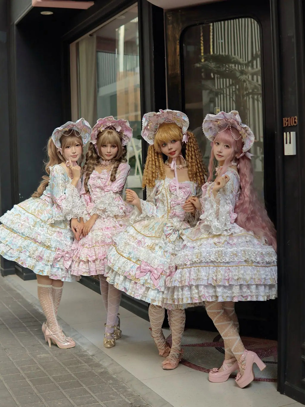 Original Design Lolita Sweet Long Sleeve OP Dress Women Autumn Super Fairy Cute Bow Birthday Party Girls Princess Dresses