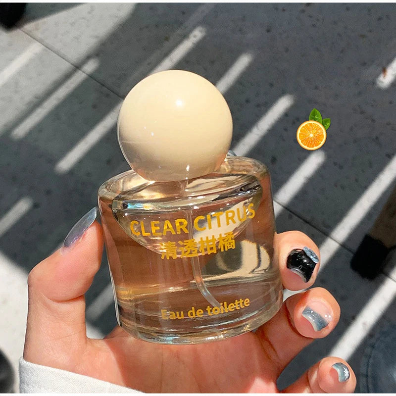 Citrus Peach Fruity Perfume Spray,Clean Fresh Women Scent,Orange Blossom/Lily/Iris/Vetiver/Lemon/Musk Light Fragrance Mist