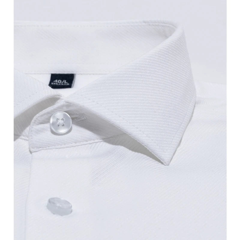 Windsor Collar French Shirt Men's Wrinkle-free Long-sleeved Twill Business Light Luxury Men's Casual Workwear Shirt for Men