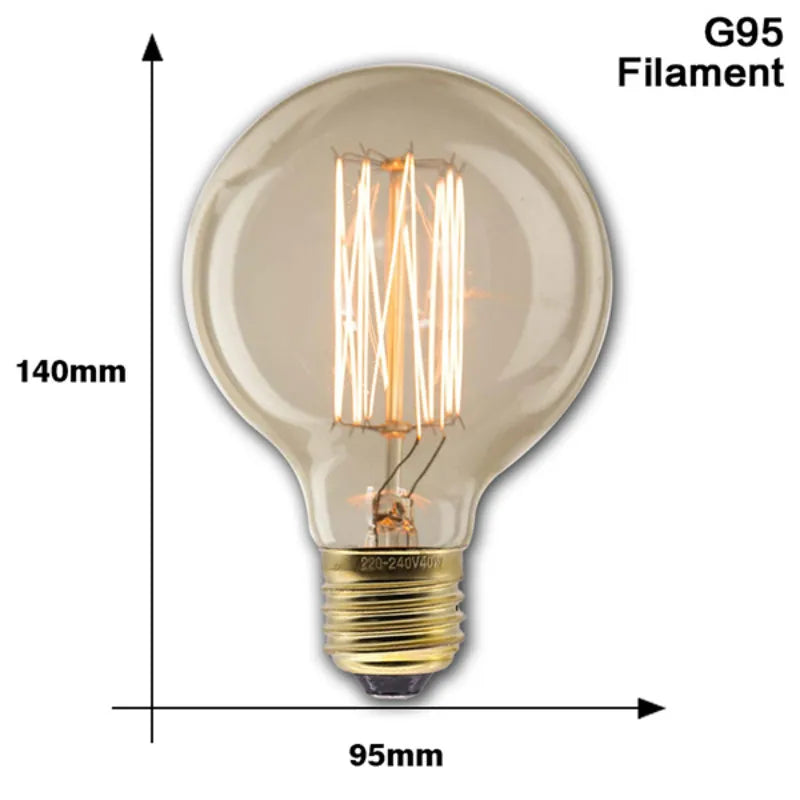 Edison Incandescent Lights Bulbs Retro Edison Lamps Bulb E27 220V/110V 40W Halloween Bedroom Decoration Edison Christmas Bulbs