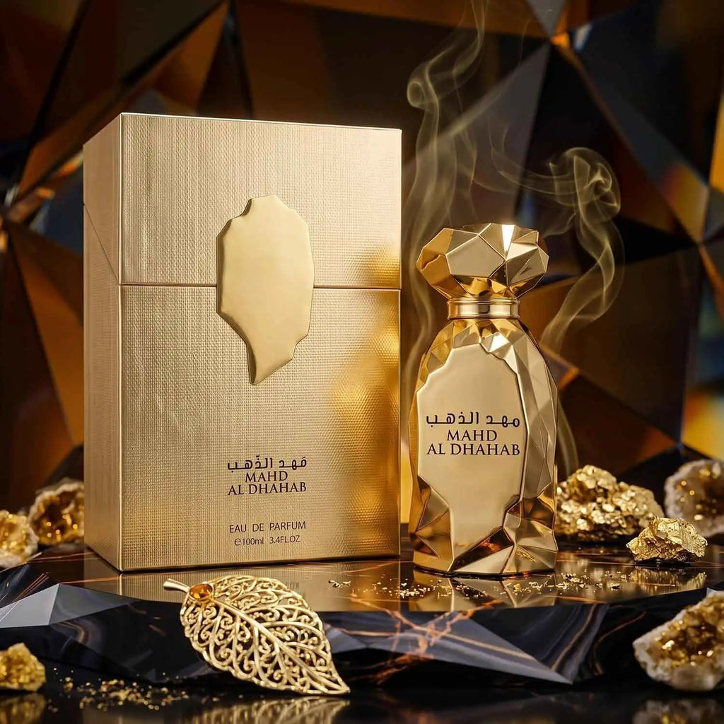 Arabiyat Prestige Mahd Al Dhahab Eau De Parfum, Luxurious Oud Amber Scent, Long-Lasting, Unisex, for Dinner, Business & Gifting.