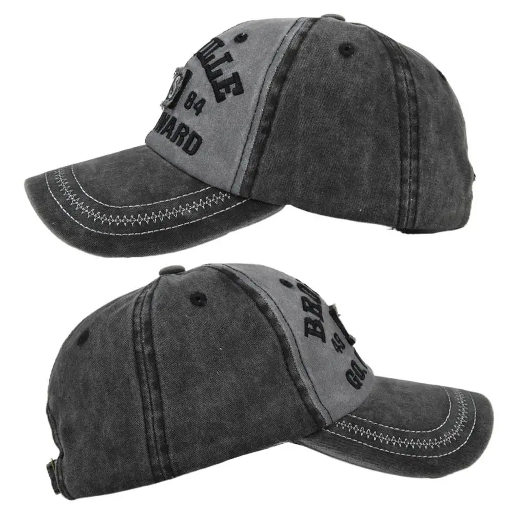 Fashion Hip Hop NYS Patch Embroidery Baseball Caps Adjustable Frayed Denim Sunscreen Hats Vintage Snapback Dad Hat for Men Women