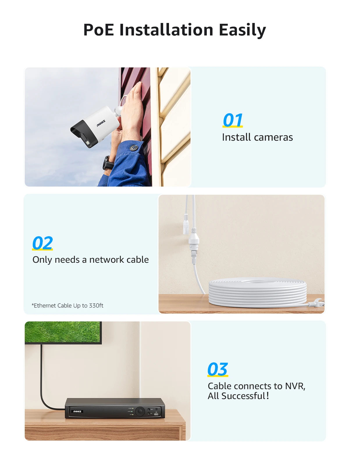 ANNKE 4K Ultra HD POE Video Surveillance System 8CH H.265+ NVR With 12MP Security Cameras CCTV Kit Audio Recording 8MP Ip camera