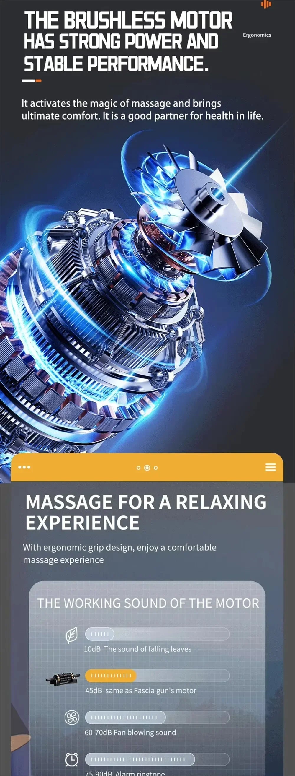2026 New Arrival Hand Held Massager for Muscles Rolling Percussive Massager Powered Muscle Roller Massager Whole Body Relief