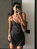 Summer Women's Dress Y2K Sweet Lady Fashion Street Women Dot Print Casual Simple Basic Sleeveless Dress Women's Chic