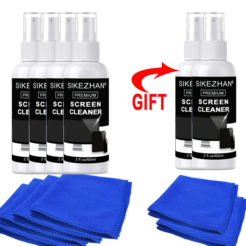 High Performance Screen Cleaning Kit for Computer Monitor and TV Display Dust Removal and Non-Streaking Spray 50ml SIKEZHAN