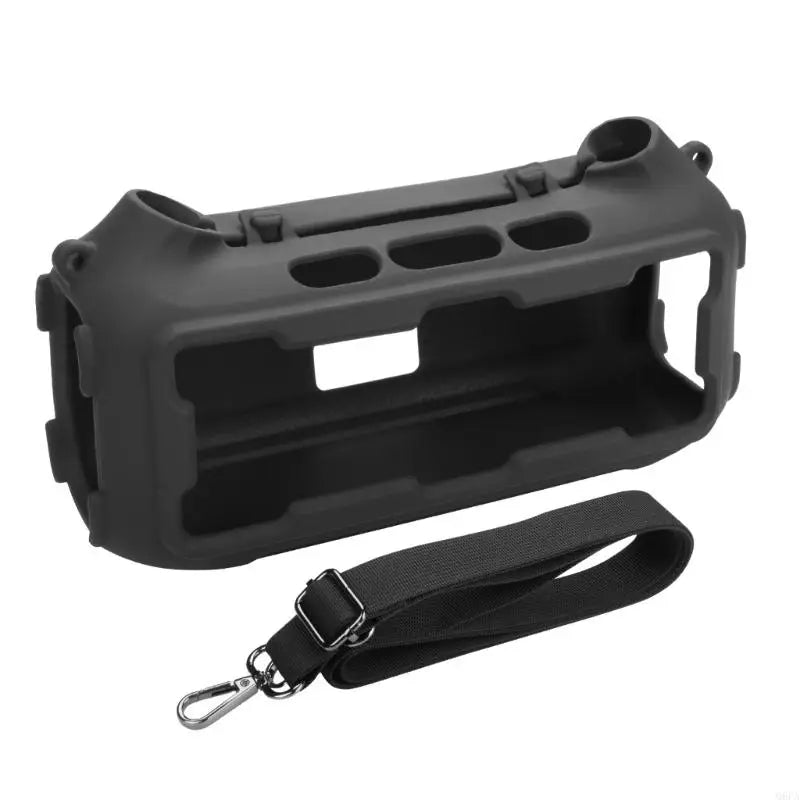 Q6PA Protective Silicone Case For Boom 2 Outdoor Speaker With Adjustable Shoulder Strap And Precise Cutout Black