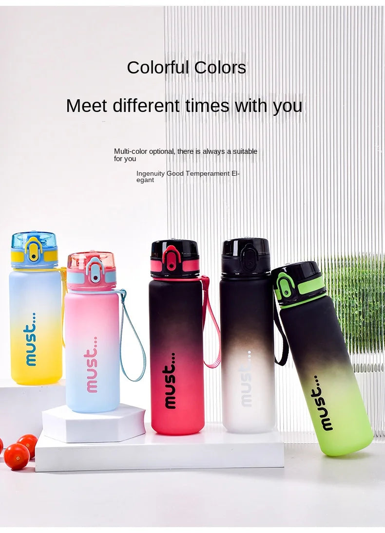 500ml 650ml Sports Water Bottle BPA Free High Capacity Plastic Fitness Portable Durable Camping Hiking Outdoor Sports Bottle