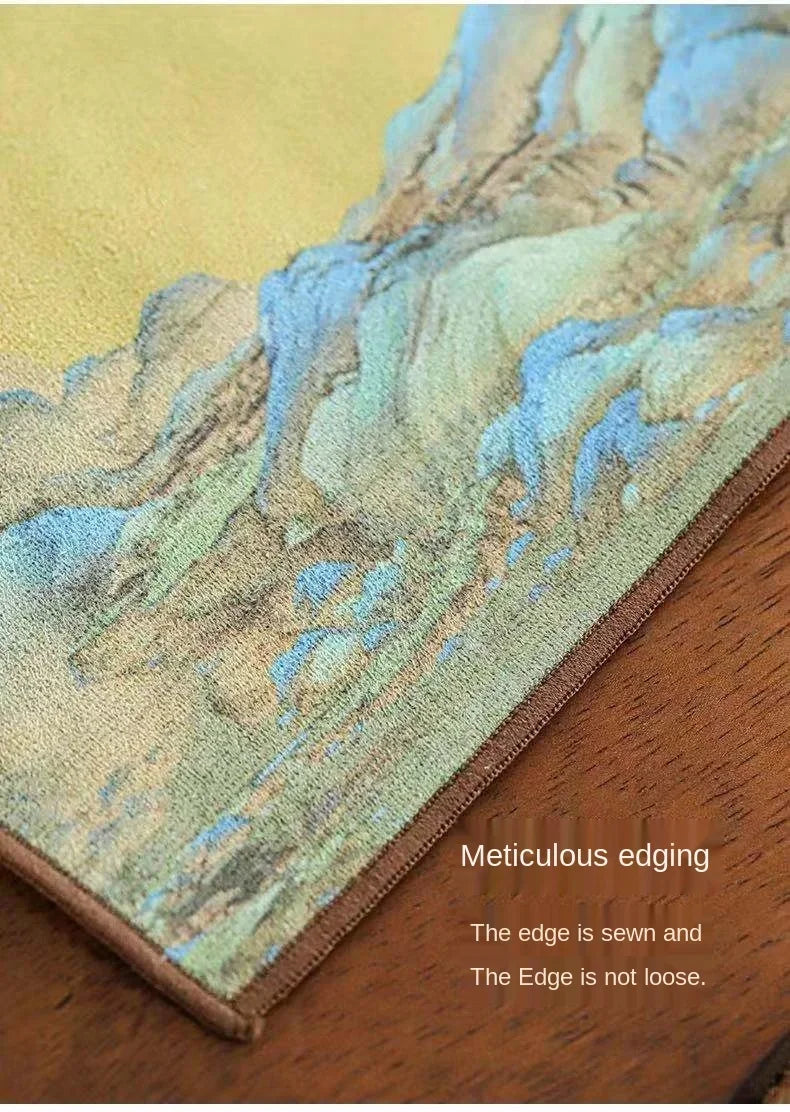 Suede Tea Towel Household Zen Tea Table Tea Cloth High-Grade Absorbent Clay Tea Mat Kung Fu Tea Tea Napkin Tea accessories