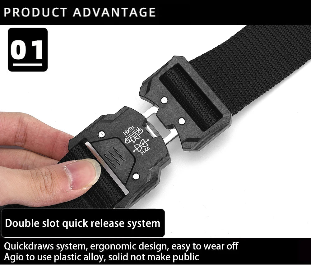 Versatile Men's Tactical Belts - Durable, Adjustable Quick Release Buckle Design - For Outdoor Sports Enthusiasts，For Men Women