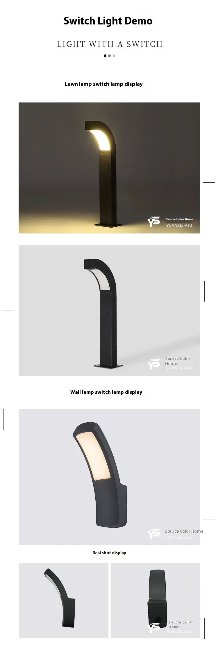 85-265V Indoor Outdoor LED Wall lamp For Garden Street Lighting Aluminum Modern Minimalist LED Wall Light Waterproof IP65 12W