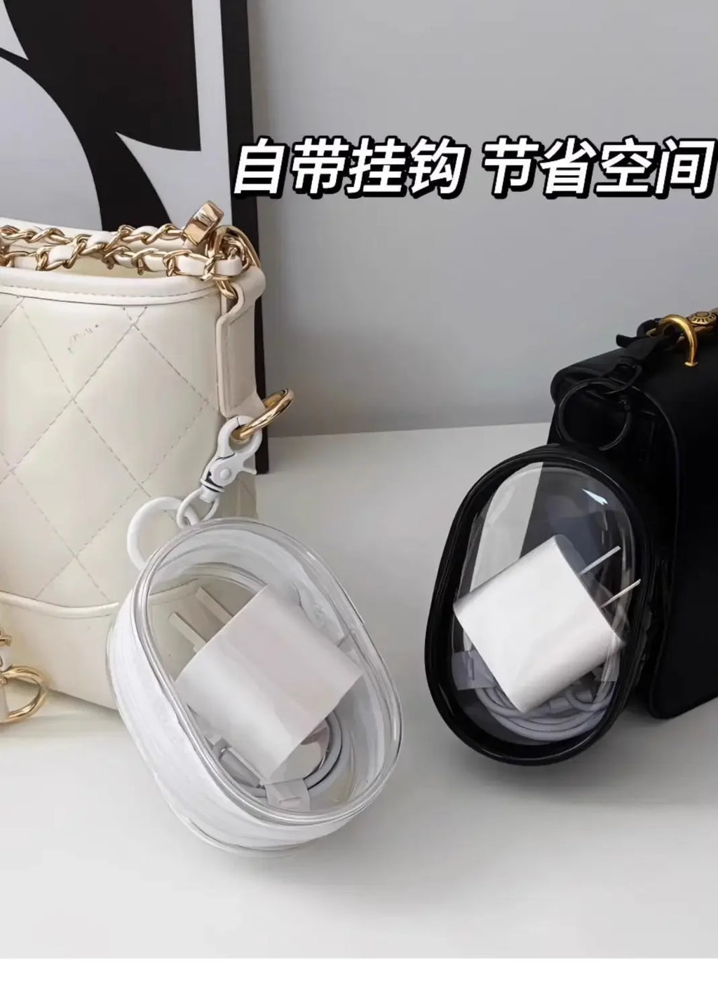 2PCS Portable Mini Transparent Zipper Storage Bag, Compact Multifunctional Storage Bag,For Holiday Gift Giving