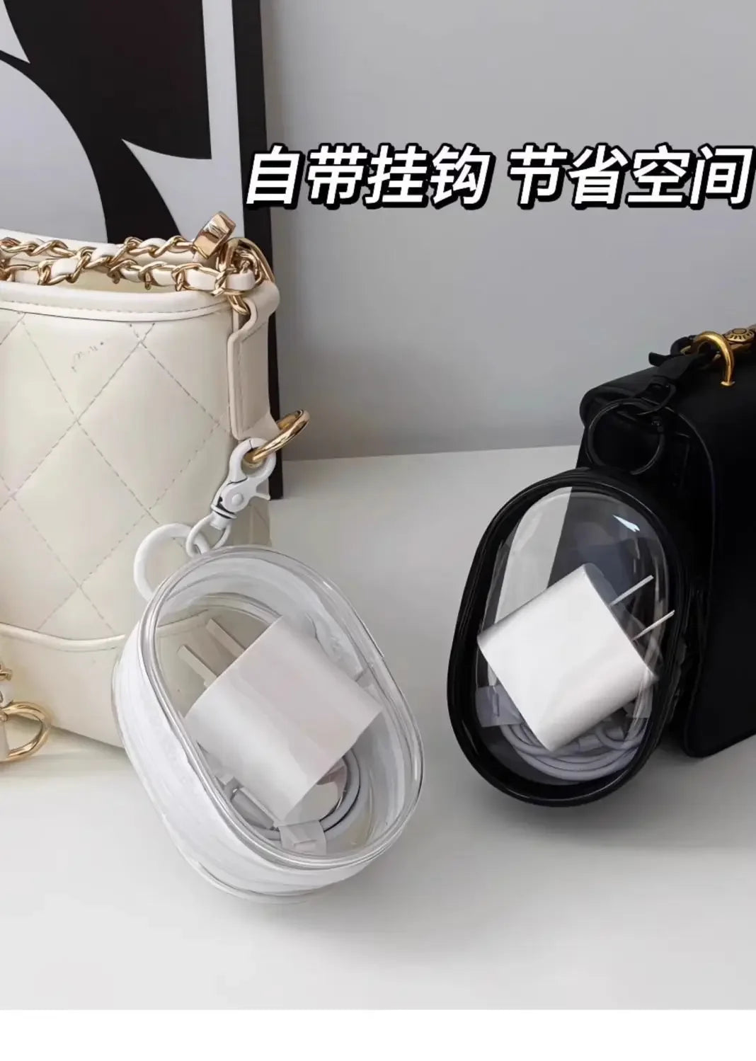 2PCS Portable Mini Transparent Zipper Storage Bag, Compact Multifunctional Storage Bag,For Holiday Gift Giving
