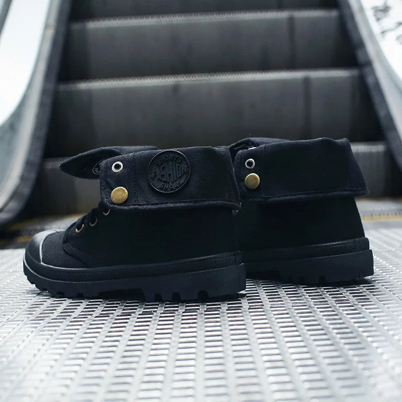 New Canvas Shoes Women Work Boots Palladium Style Fashion High-top Breathable Ankle Casual Shoes Female High Quality 35-41