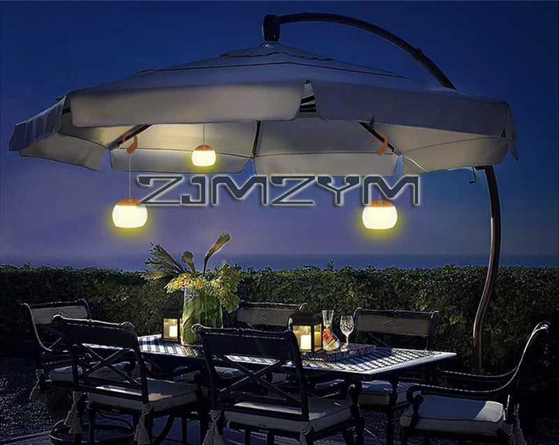 Outdoor Camping Lights Tent Ambiance Pendant Light Silicone Lampshade USB Rechargeable Light Outdoor Camping Equipment