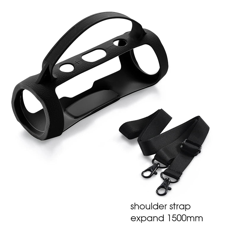 Bluetooth Speaker Case Soft Silicone Cover Skin With Strap Carabiner for JBL Charge Essential 2 Wireless Bluetooth Speaker Bag
