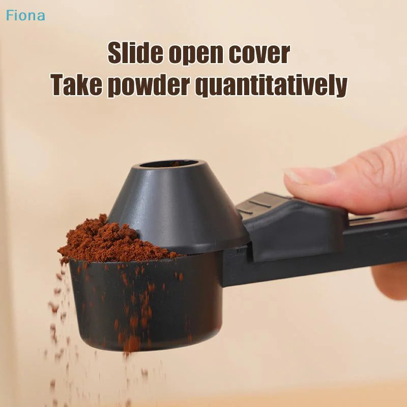 ✔Spill-Proof Protein Powder Sliding Spoon Reusable With Longer Handle Coffee Scoop Measuring Spoon Funnel Kitchen Gadgets