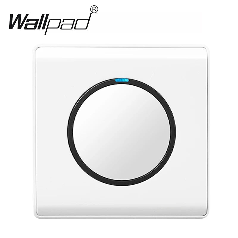 1 2 3 4 Gang Switch with LED Indicator White Plastic PC Panel On and Off Push Button Rocker 1 2 Way