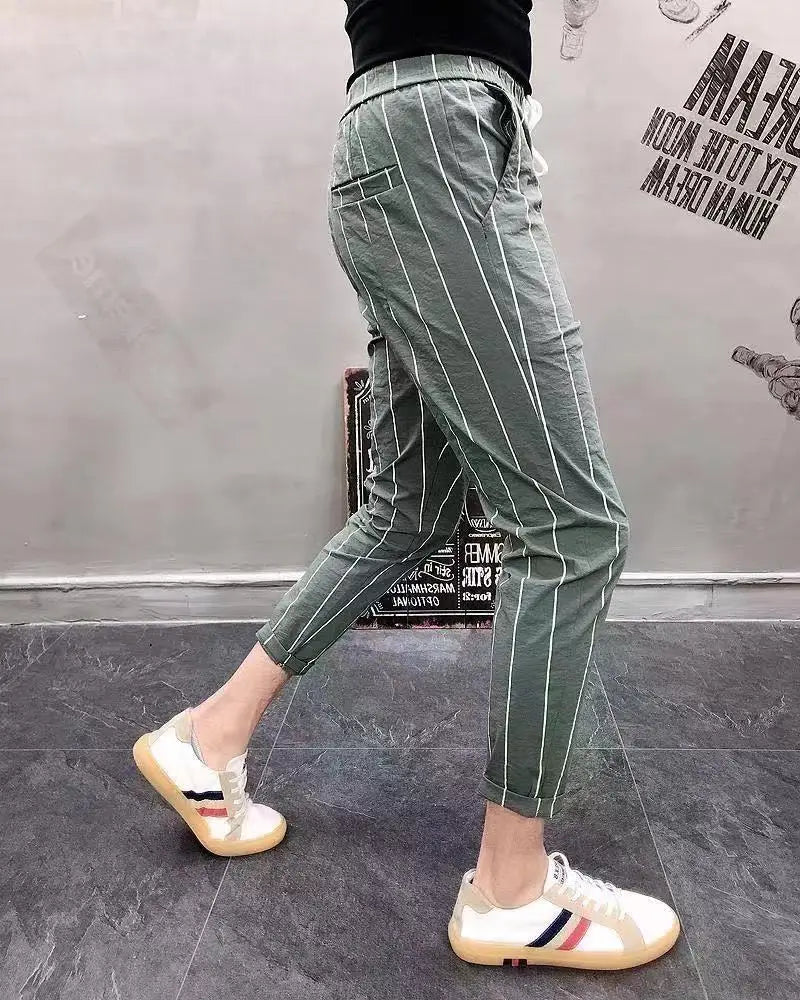 New Men's Lightweight Smart Casual Loose Straight Dress Suit Pants All Match Korean 2024 Business Trousers Streetwear Z121