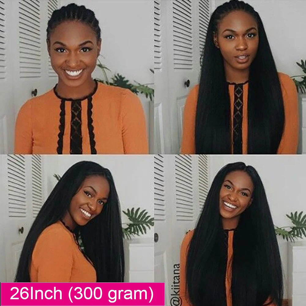 Feather Crochet Human Hair Extensions 16-26Inch Burmese Straight Hair Pre-Looped Invisible Pre-Separated Crochet Bulk Human Hair