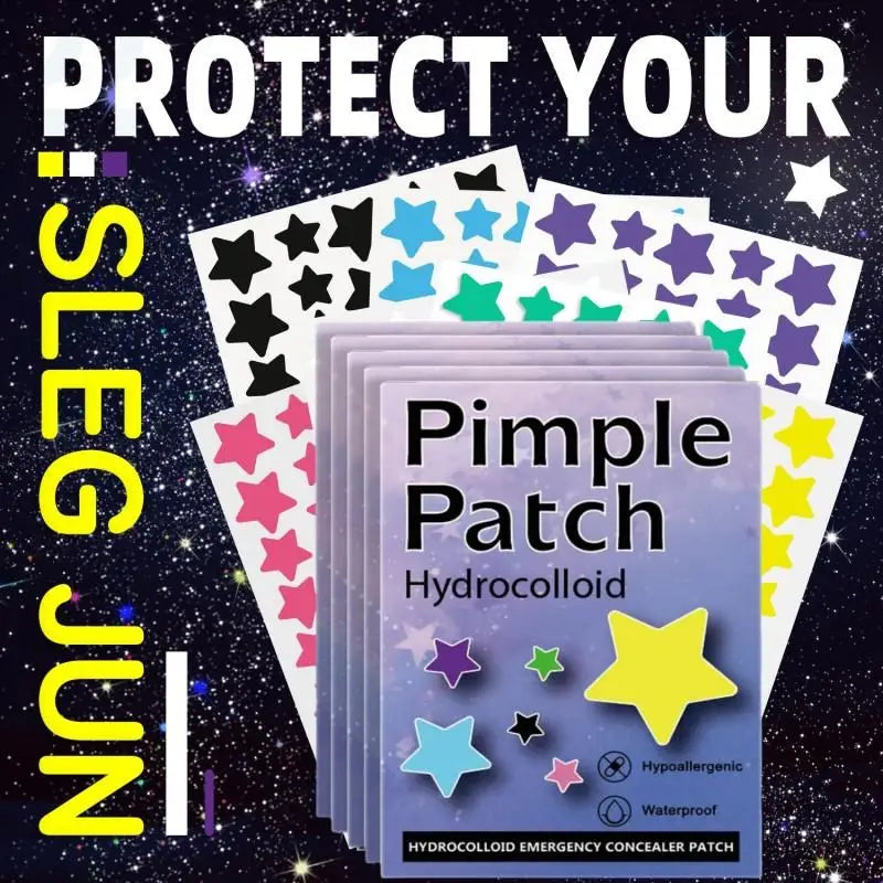 1400Pcs Star Shape Hydrocolloid Pimple Acne Patches Colorful Facial Skin Care Isolate Breathable Closed Acne Blemishes Cover