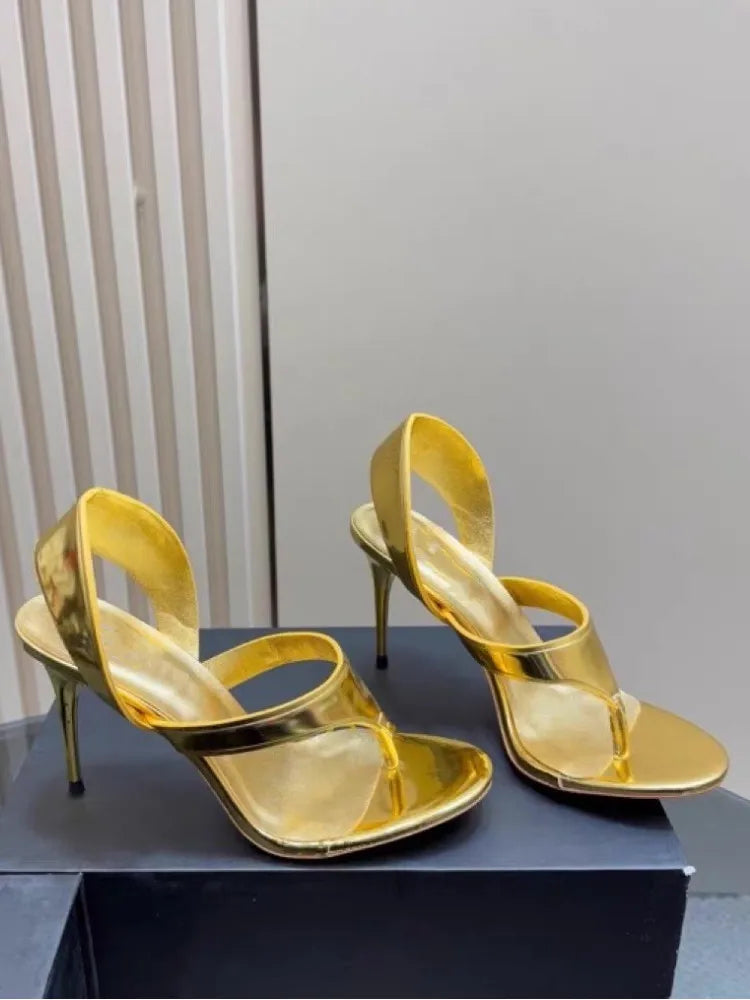 Women's Summer New Round Head Stiletto Sandals European and American Fashion Sexy Sizes 34-46 Large Sandals