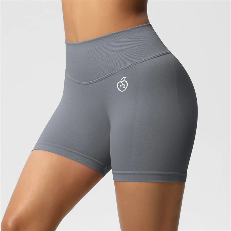 Women Bum Three Waist Sections Sports Shaping Shorts Seamless Sports Shorts For Women Cycling Jogging Fitness High Waist Push Up