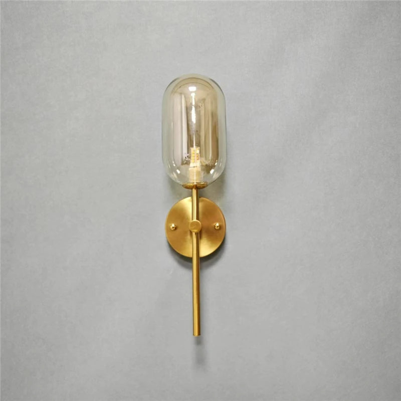 Modern Glass Wall Lamps Nordic Minimalism Creative Living Room Study Decorative Lighting Fixtures LED Bedroom Bedside Wall Light