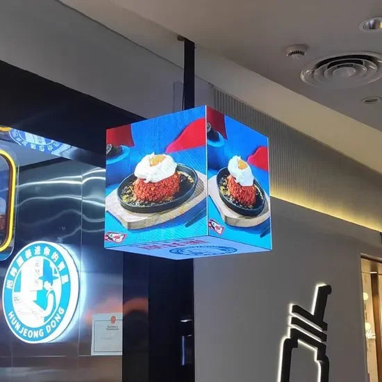 Custom Weatherproof Outdoor LED Display3D Display Cube Box