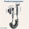 Stainless Steel Nozzle Bidet Handheld Toilet Companion Set Wall Mounted One in Two Out Angle Valve Kit Bathroom Accessories