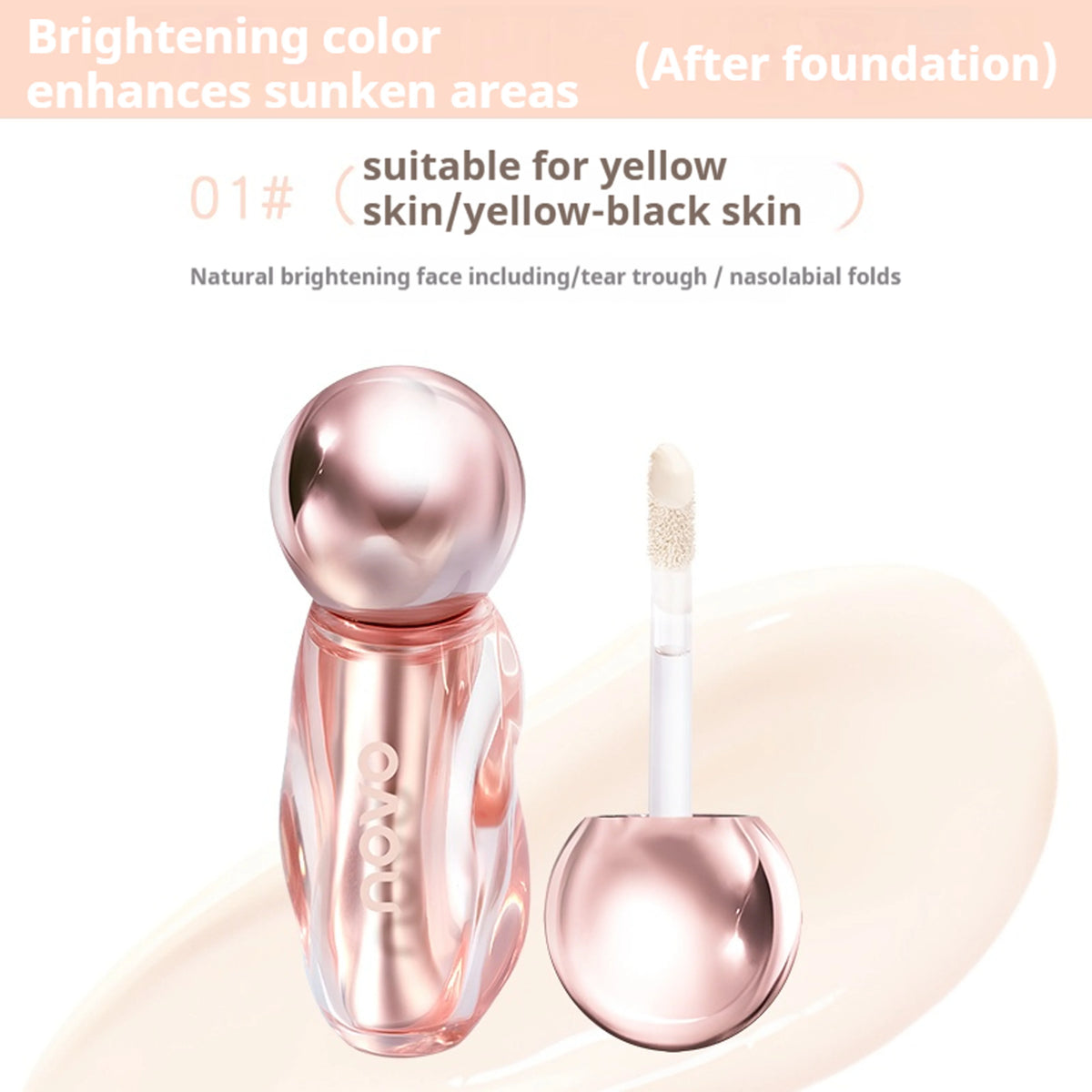 NOVO Concealer for Contouring and Brightening Facial Brightening Concealer for Acne Scars and Dark Circles