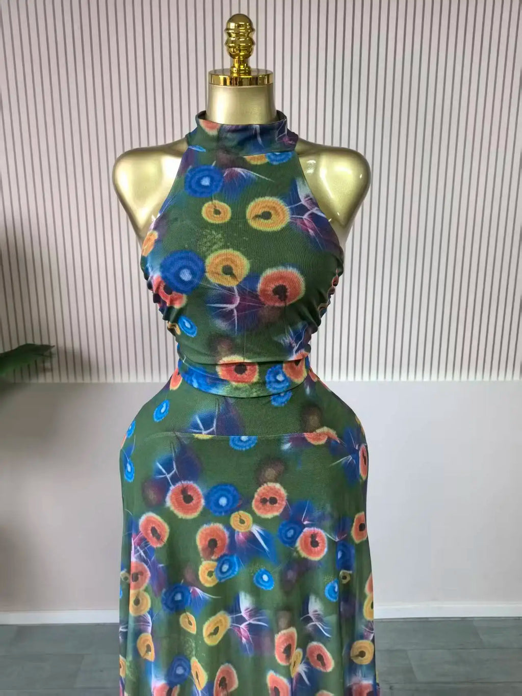 sexy Women Printed Sleeveless with Sashes Fit and Flare A-line Maxi Dress 2026 Streetwear Beach Holiday Long Dresses Vestido