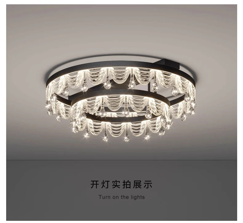 Ceiling Light LED Simple Modern Atmospheric Light Luxury Full Spectrum Eye Protection Room Lamp Use Suitable for Home Decoration
