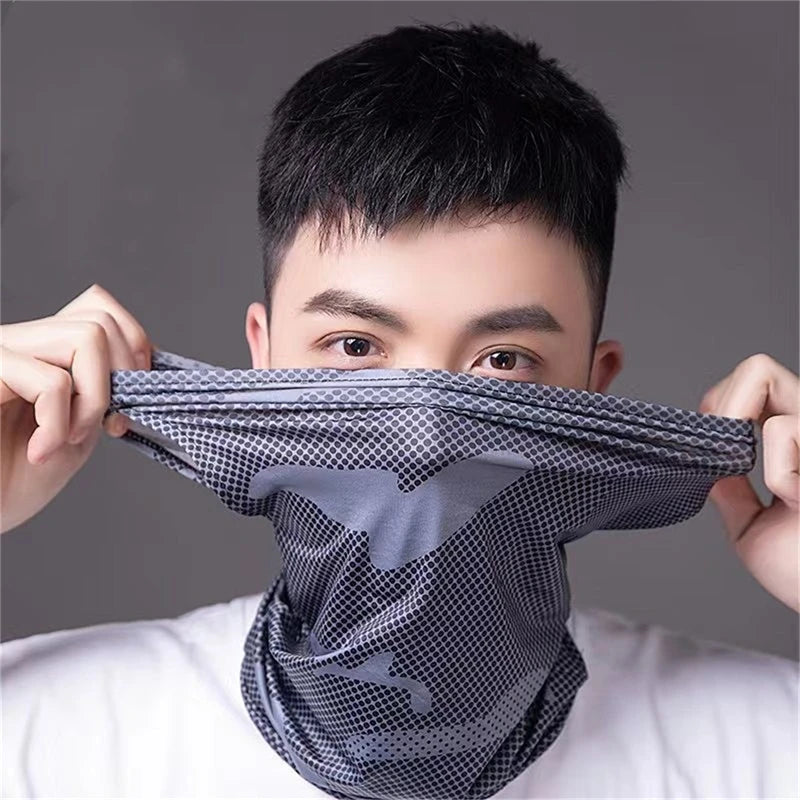 UV Protection Ice Silk Neck Gaiter Breathable Face Cover Tube Scarf Outdoor Cycling Hiking Sports Bandana Neck Tube