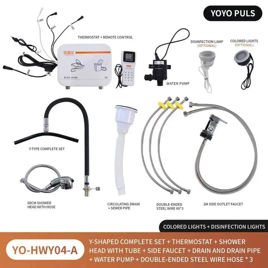 Salon Head Spa Water Frame Head Spa Shower with Water Pump & Heating Function - Shampoo Sink Faucet Kit for Scalp Care Essential