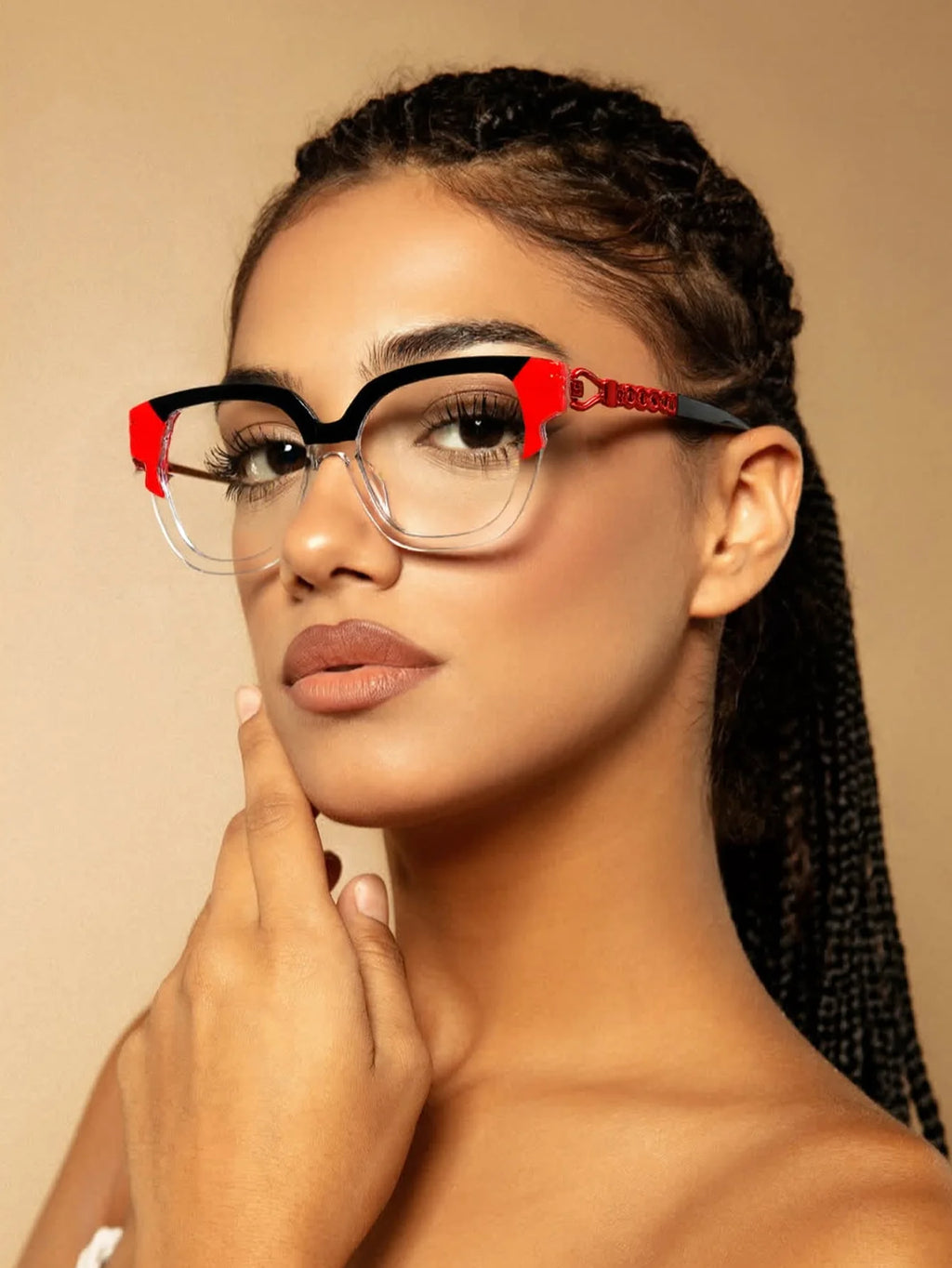 High-Visual-Appeal Cat-Eye Glasses - Unisex, Versatile Blue Light Blocking Plain Glasses