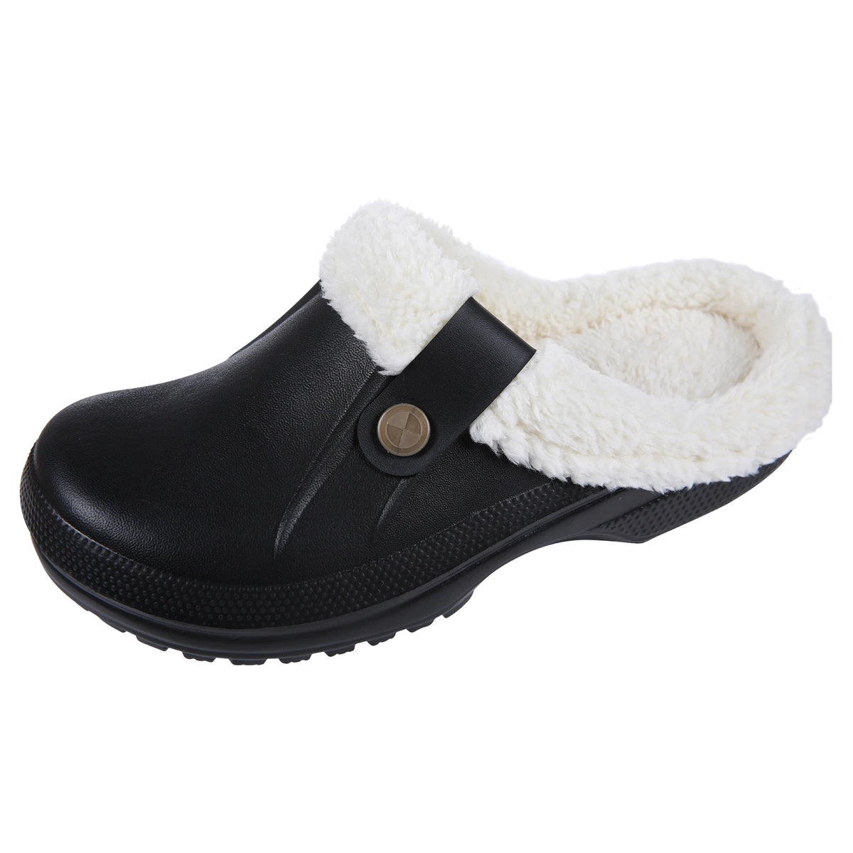 Evshine Warm Winter Man Slippers Antislip Waterproof Men Slippers Warm Comfy Clogs Fuzzy Fur Shoes Classic Plush Bedroom Slipper