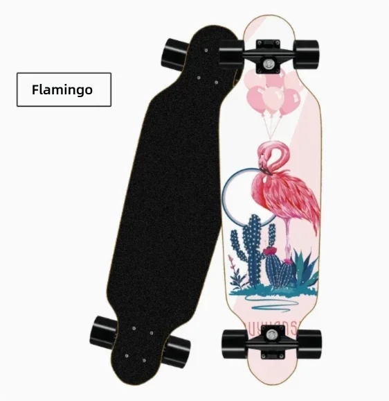 Korean Style Mini Dancing Four-Wheel Short Skateboard, Street Cruising Portable Commuter Skate Board for Adults Teenagers Boys