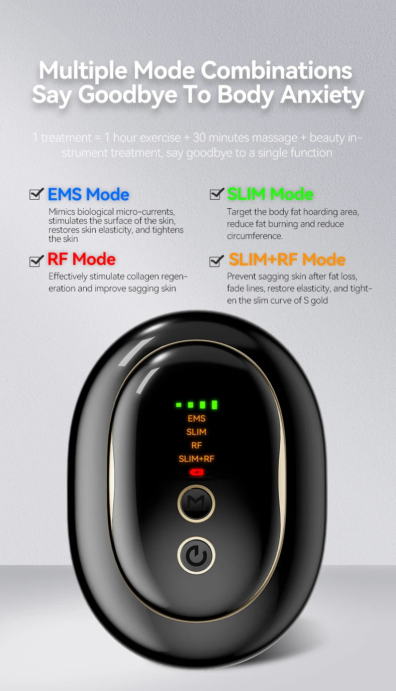 EMS & RF Body Slimming Device Cellulite Remover Pulse Fat Burner Body Shaping Lose Weight Machine for Belly Waist Arm Leg Butt