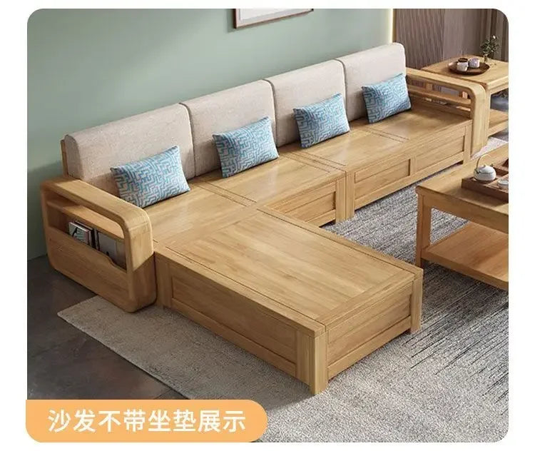 R134 Wood Storage Living Room Sofas Designer Sectional  Nordic Luxury Living Room Sofas Lounges Modern Banken Woonkamer Furnitur